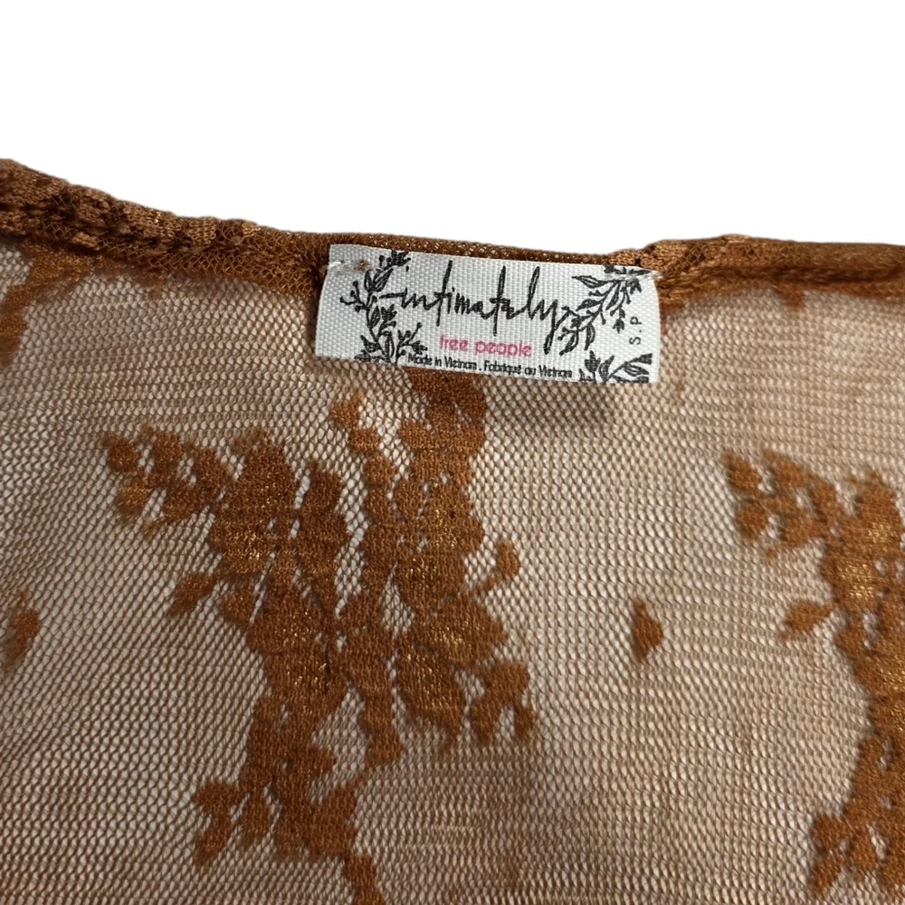 FREE PEOPLE Lost in Lace Cardigan - Bright Cider Size S